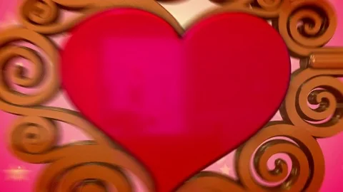 The key to the heart. Looping 3d animation. Stock Footage 83673764