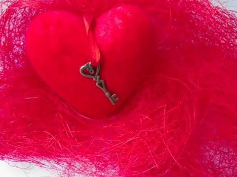 The key to the heart Stock Photos