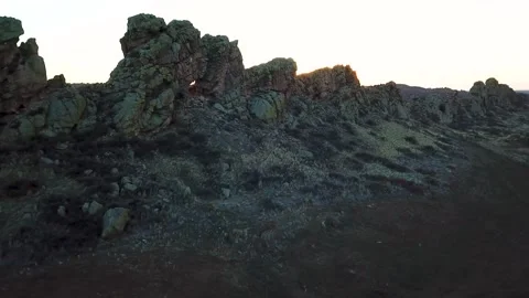 Key Hole 01 | Devil's Backbone | Loveland, Colorado | Larimer | 4K Drone Footage Stock Footage 220292832