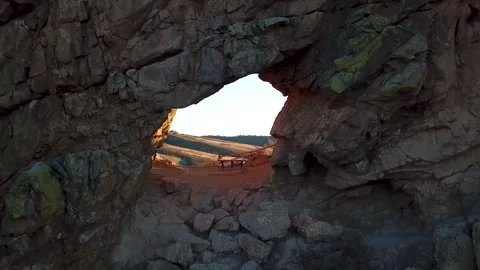 Key Hole 03 | Devil's Backbone | Loveland, Colorado | Larimer | 4K Drone Footage 動画素材 220293618