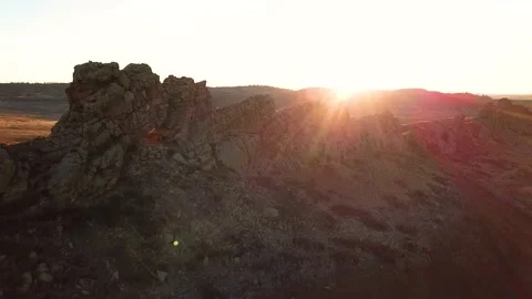 Key Hole 04 | Devil's Backbone | Loveland, Colorado | Larimer | 4K Drone Footage Stock Footage 220292853