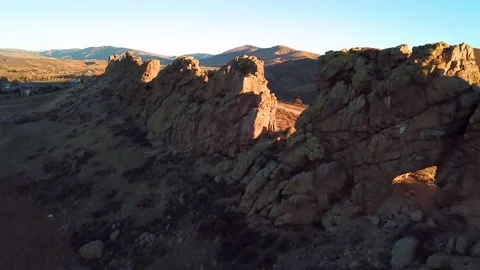 Key Hole 05 | Devil's Backbone | Loveland, Colorado | Larimer | 4K Drone Footage Stock Footage 220292969