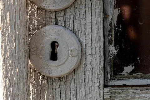 Key hole on the door Stock Photos