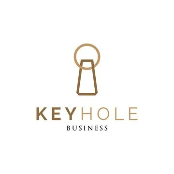 Key Hole Icon Logo Design Template イラスト素材