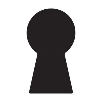 Key hole icon vector. Security, protection concept for graphic design, logo, Stock Illustration