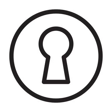 Key hole icon vector security protection concept for graphic design, logo, we Stockillustratie