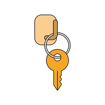 Key hook wall Illustrazione stock