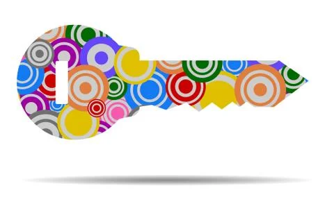 Key house circles icon vector 스톡 일러스트