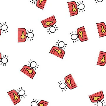 Key for human communication vector seamless pattern Illustrazione stock