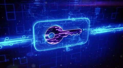 Key icon on abstract blue background Stock Footage 63462134