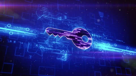 Key icon on abstract blue background Stock Footage 63462209