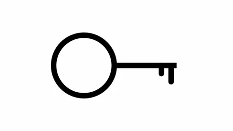 Key icon animation - Essential basic icon motion design Stock Footage 293563147