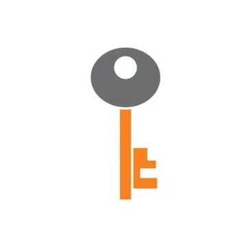 Key icon on background for graphic and web design. Creative illustration concept Stock Illustration