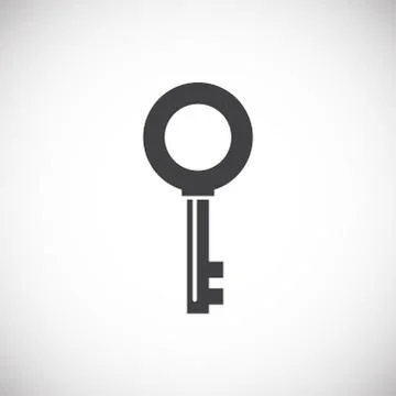 Key icon on background for graphic and web design. Creative illustration concept Stock Illustration