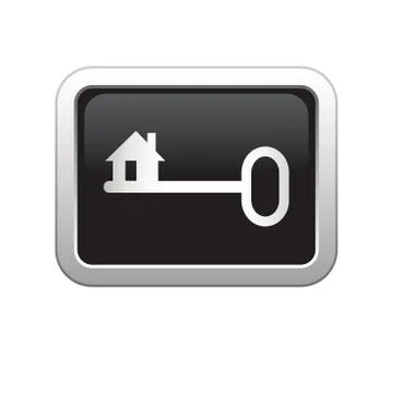 Key icon black Stock Illustration
