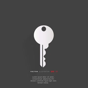 Key icon, door lock symbol Stock Illustration