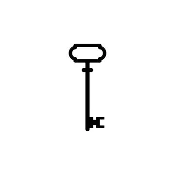 Key icon. Element of lock and key elements illustration. Premium quality graphic Stock Illustration