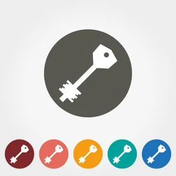 Key icon. Flat Stock Illustration