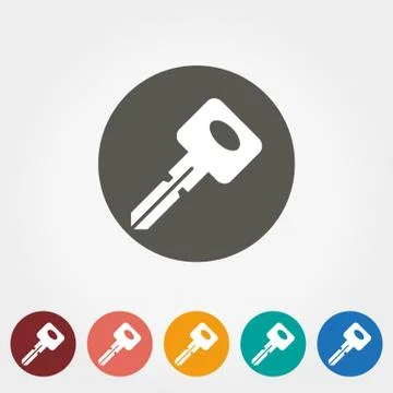Key icon. Flat Stock Illustration