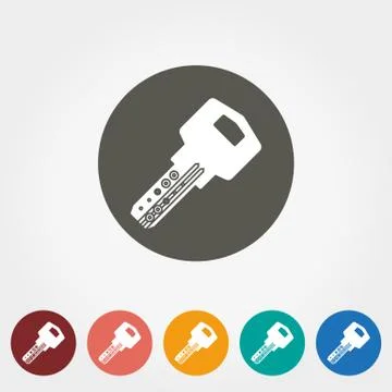 Key icon. Flat Stock Illustration