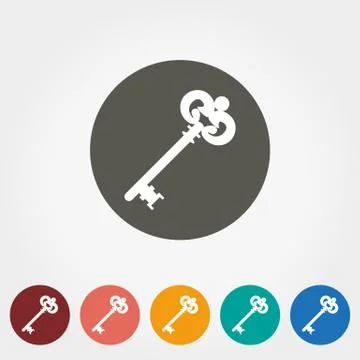 Key icon. Flat Stock Illustration
