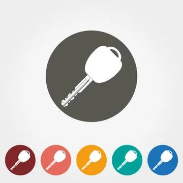 Key icon. Flat Stock Illustration
