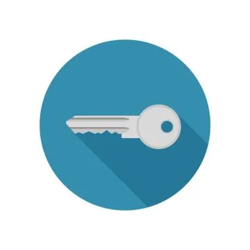 Key icon in flat style Stock Illustration