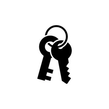 Key Icon In Flat Style Vector For App, UI, Websites. Black Icon Vector Illust Stock Illustration