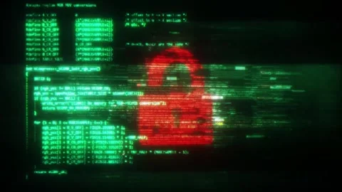 Key Icon on Hacking Technology Code Source Background Stock Footage 320971368
