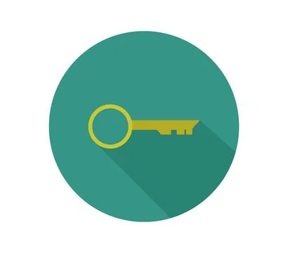 Key icon illustrated in vector on white background Stock Illustration