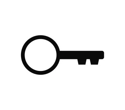 Key icon illustrated in vector on white background Stock Illustration