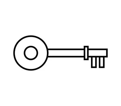Key icon illustrated in vector on white background key icon illustrated in... Stock Photos