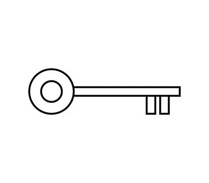Key icon illustrated in vector on white background key icon illustrated in... Stock Photos