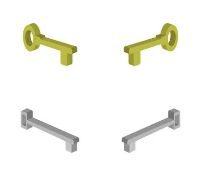Key icon illustrated in vector on white background key icon illustrated in... Stock Photos