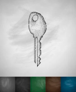 Key icon Illustrazione stock