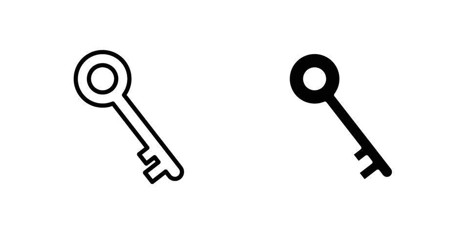 Key icon illustration vector, icon set for apps Stock Illustration