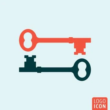 Key icon isolated Stock Illustration