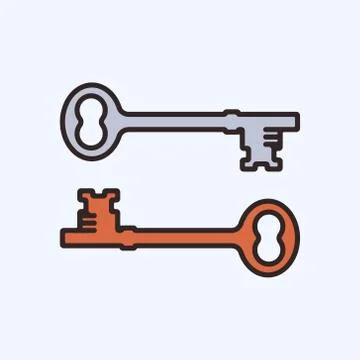 Key icon isolated Stock Illustration