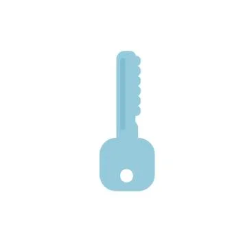 Key Icon isolated on white background. Trendy flat style for graphic design, web Stock Illustration
