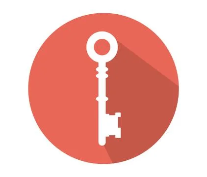 Key icon isolated on white background. vector illustration Stock Illustration