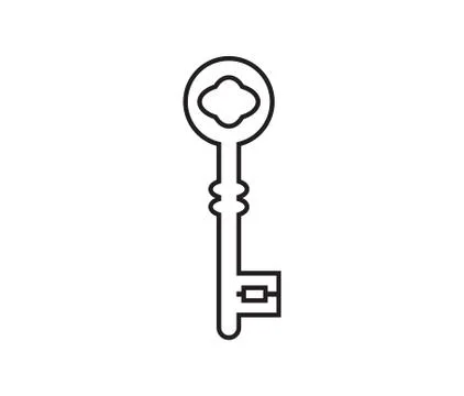 Key icon isolated on white background. vector illustration Stock Illustration