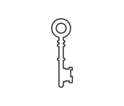Key icon isolated on white background. vector illustration Stock Illustration