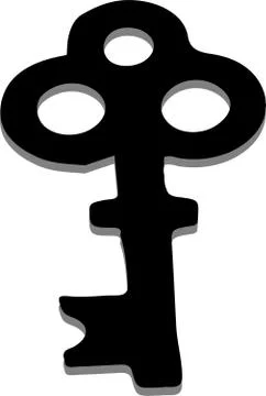 Key icon isolated on white background Stockillustratie