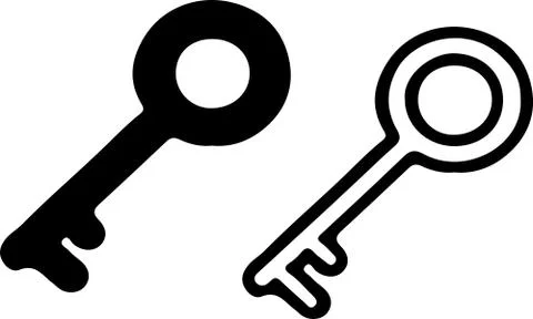Key icon isolated on white background 스톡 일러스트