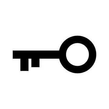 Key icon isolated on white background. vector illustration Stock Illustration