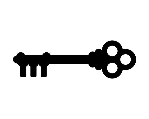 Key icon isolated on white background. vector illustration 스톡 일러스트