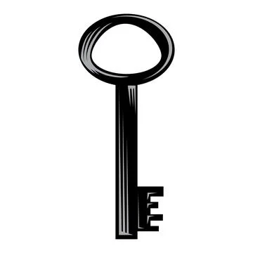 Key icon isolated on white background. Key icon. Lock or unlock sign. Padlock Ilustración de archivo