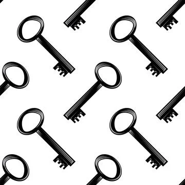 Key icon isolated on white background. Key icon. Lock or unlock sign. Padlock Ilustración de archivo