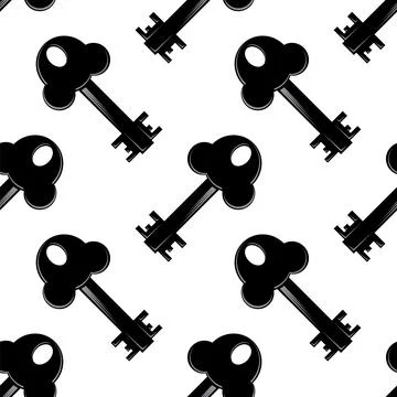 Key icon isolated on white background. Key icon. Lock or unlock sign. Padlock Ilustración de archivo