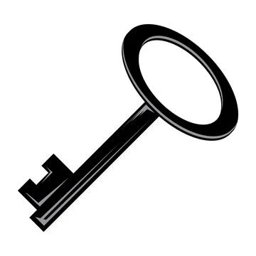 Key icon isolated on white background. Key icon. Lock or unlock sign. Padlock Ilustración de archivo